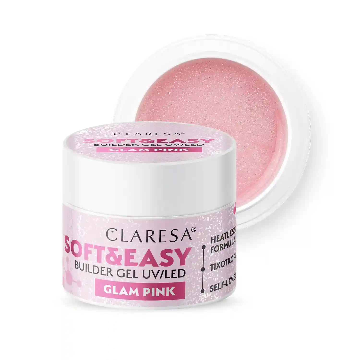 CLARESA - Soft&Easy Builder Gel Glam Pink - 45g