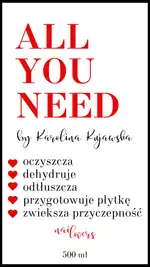 NAILOVERS - Preperat do chemicznego przygotowania płytki All You Need - 500ml1