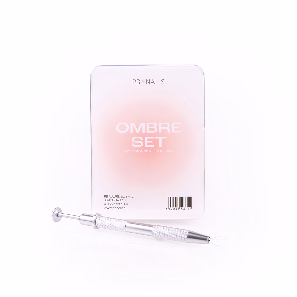 PB NAILS - Gąbeczki do ombre z holderem Ombre Set - 100 szt.