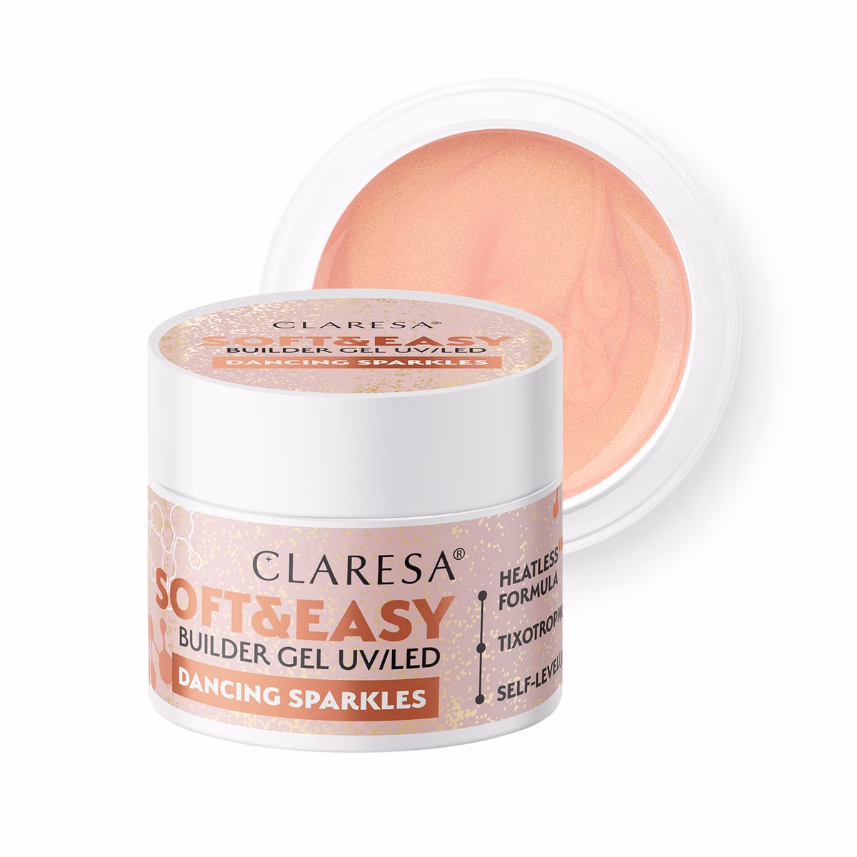 CLARESA - Soft&Easy Builder Gel Dancing Sparkles - 45g