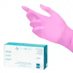 ALL4MED - jednorazowe rękawice diagnostyczne nitrylowe różowe M0